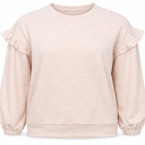 Wallis Womens Pink Beaded Crew Neck Long Sleeve Pullover Jumper Size L