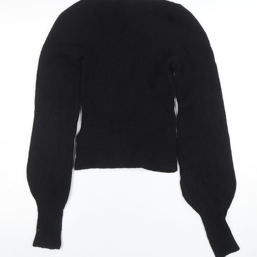 Aritzia Women Black Wool Blend Scoop Neck Long Sleeve Jumper Size S