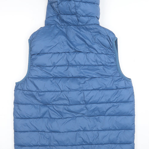 Next Boys Blue Hooded Puffer Waistcoat 16 Years Nylon Lightweight Vest