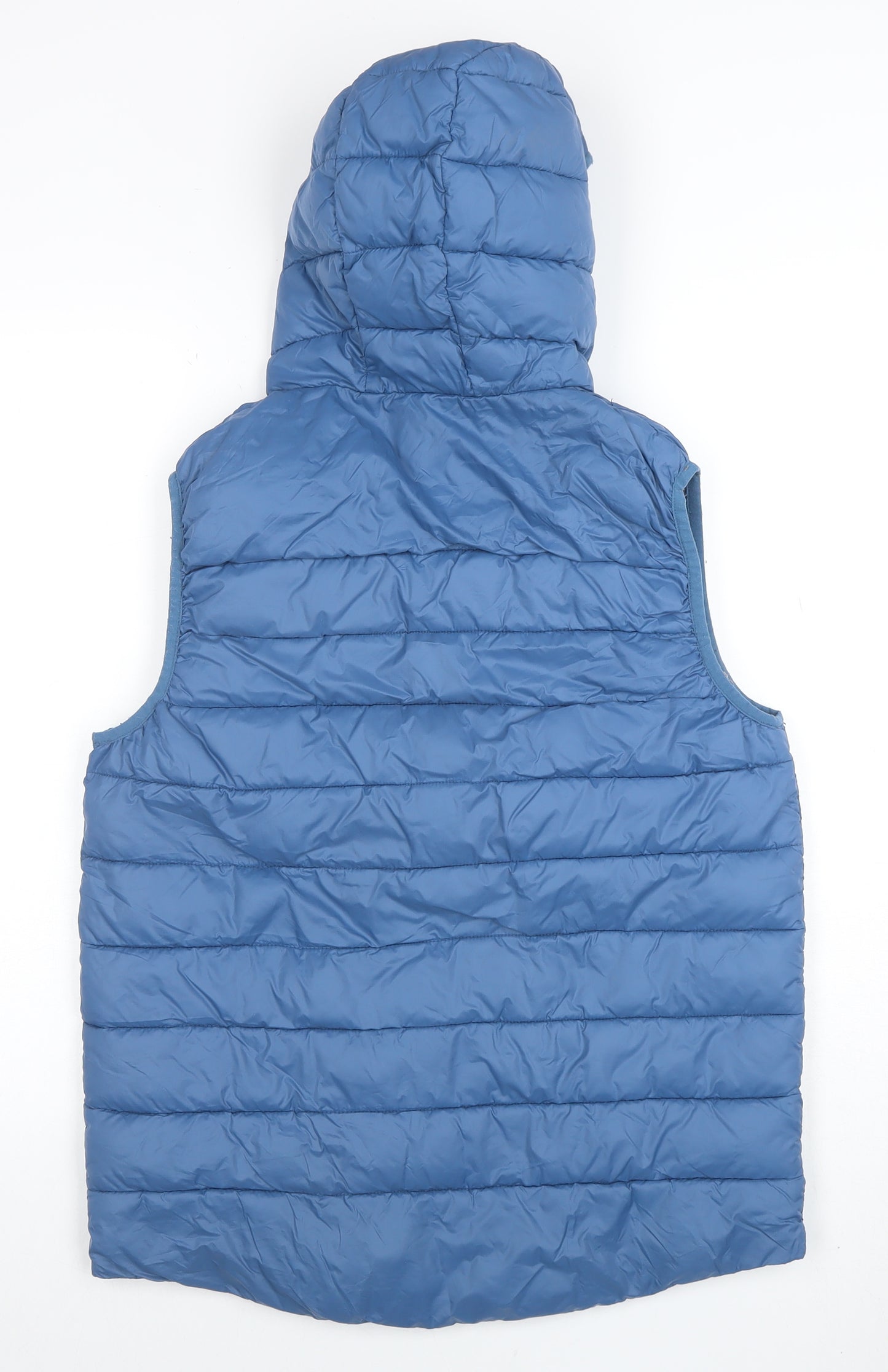 Next Boys Blue Hooded Puffer Waistcoat 16 Years Nylon Lightweight Vest