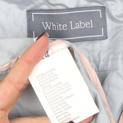 White Label Women's Grey Cotton Blend Mid-Length Casual Jacket Size 24