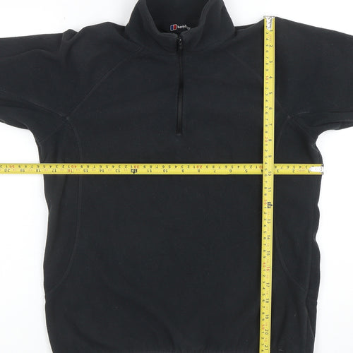 Berghaus Women's Black Size 10 Fleece Pullover Sweatshirt 1/2 Zip Lightweight