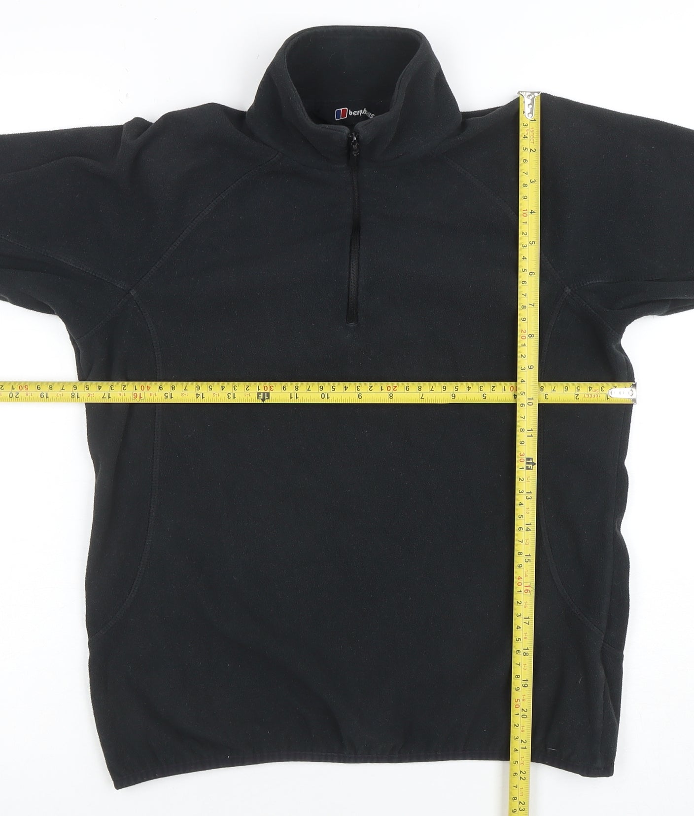 Berghaus Women's Black Size 10 Fleece Pullover Sweatshirt 1/2 Zip Lightweight