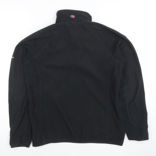 Berghaus Women's Black Size 10 Fleece Pullover Sweatshirt 1/2 Zip Lightweight