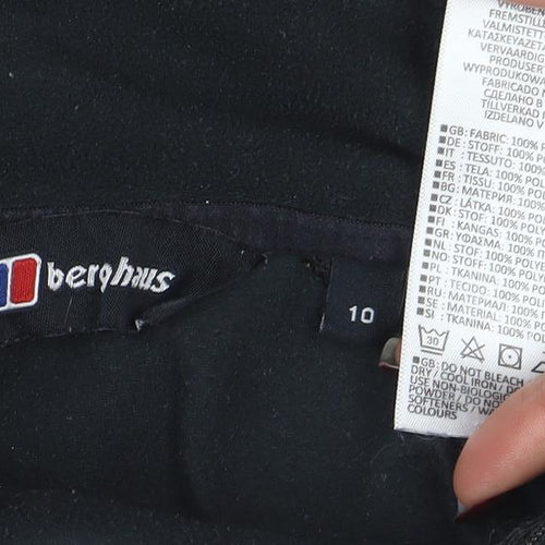 Berghaus Women's Black Size 10 Fleece Pullover Sweatshirt 1/2 Zip Lightweight