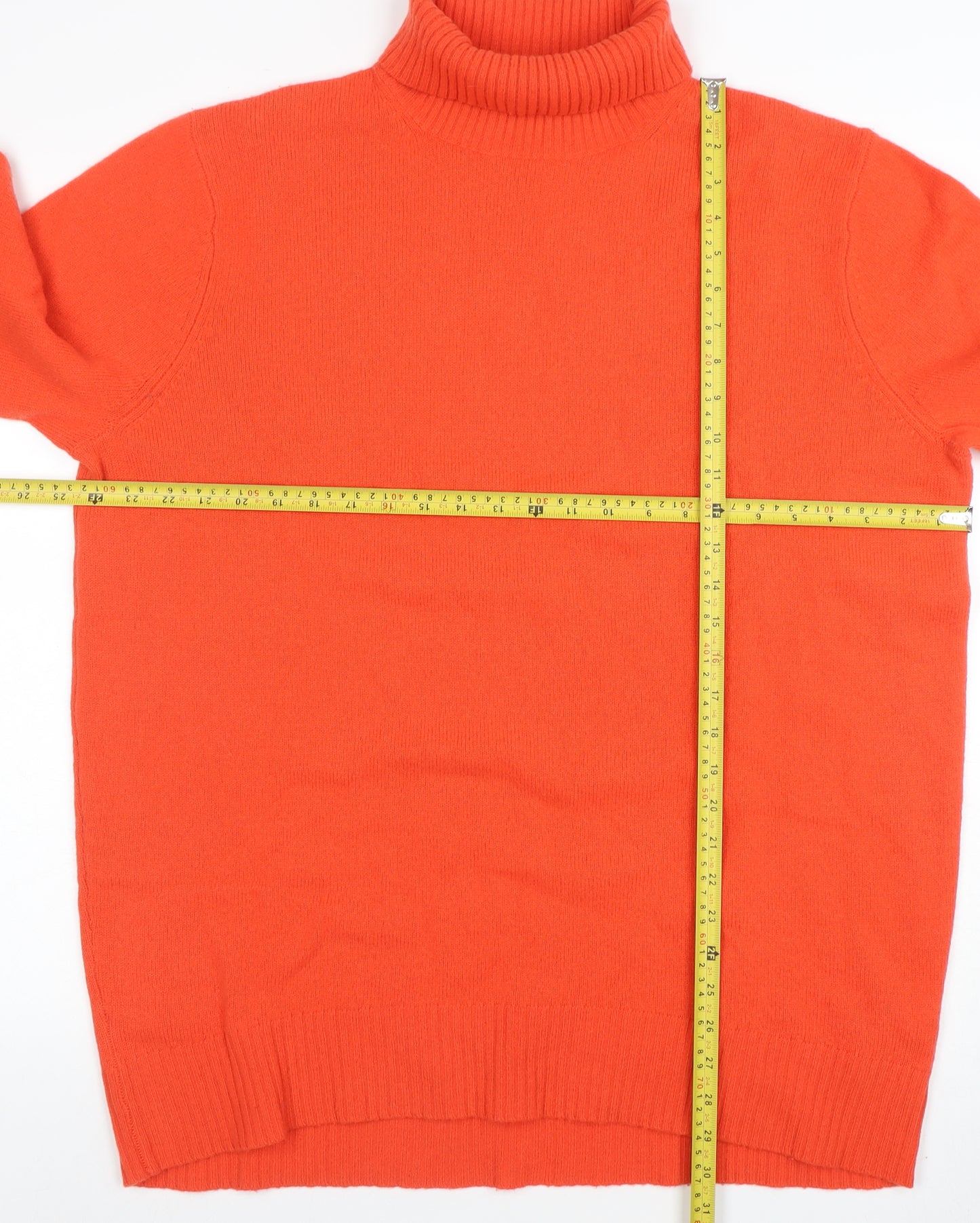 Next Women Orange Roll Neck Jumper L 100% Wool Emma Willis Collection