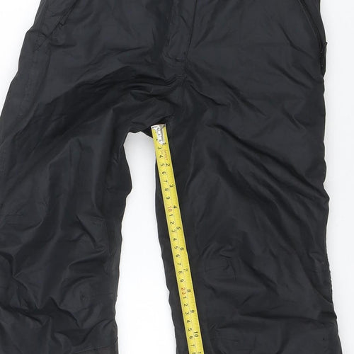Crane Boys Black 5-6 Years Waterproof Snow Pants with Adjustable Straps