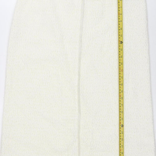 Marks and Spencer Women’s Ivory Knit Midi Pencil Skirt Size 14