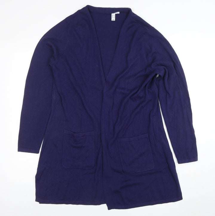 Isaac Mizrahi Live Women’s Blue XL Long Sleeve Open Cardigan