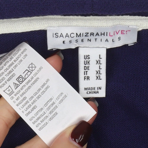 Isaac Mizrahi Live Women’s Blue XL Long Sleeve Open Cardigan