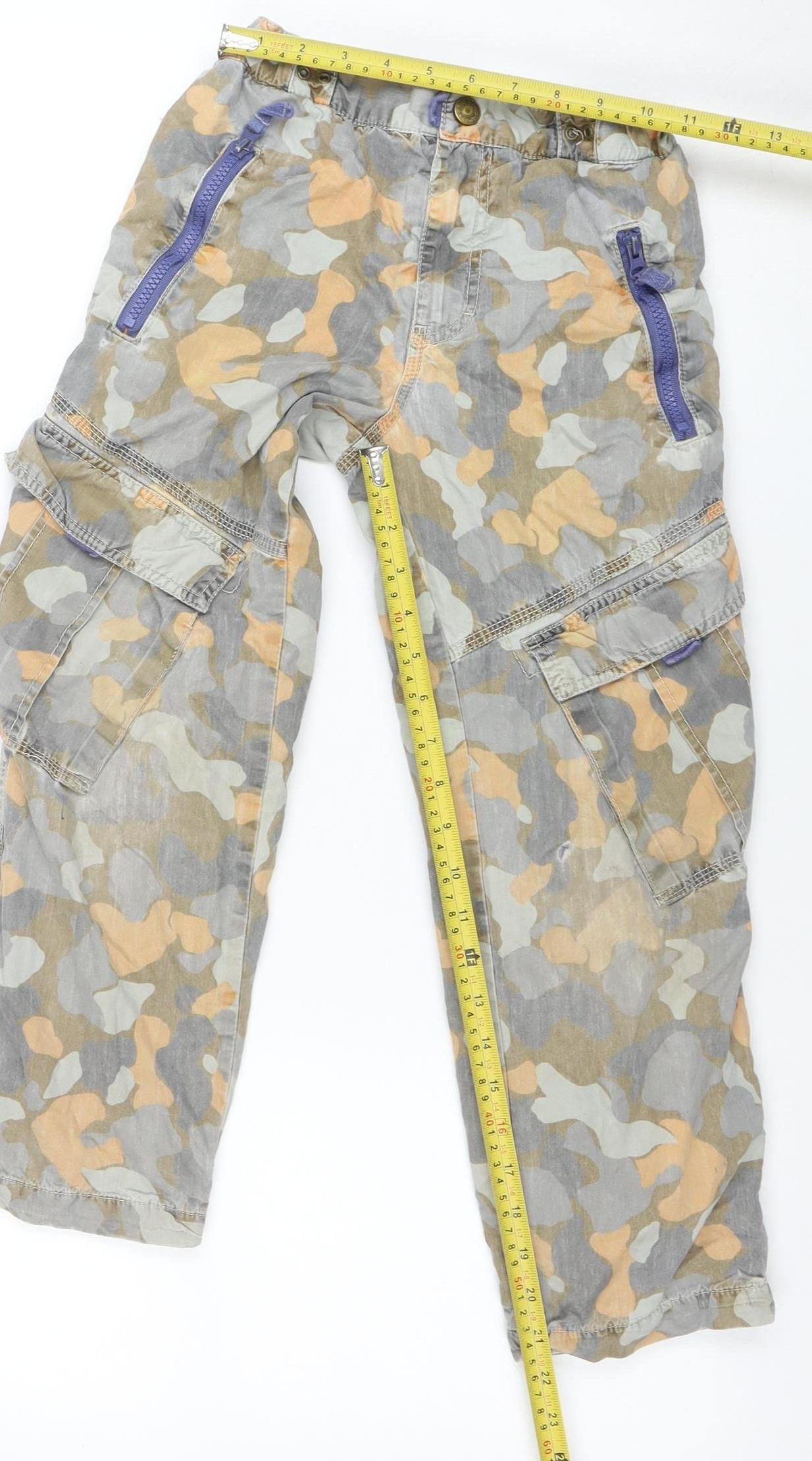Mini Boden Boys Multicoloured Camouflage Cargo Trousers 6 Years
