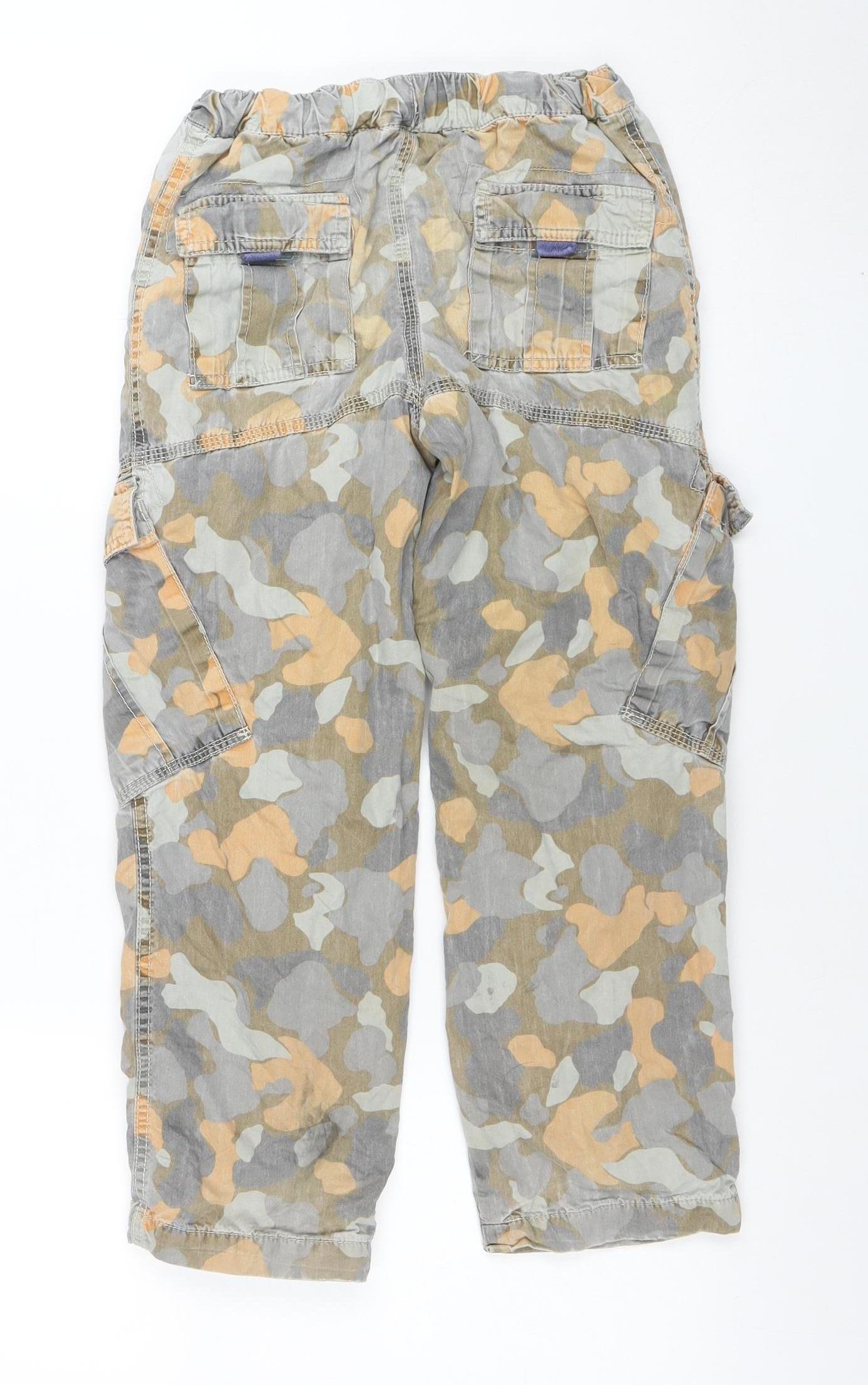 Mini Boden Boys Multicoloured Camouflage Cargo Trousers 6 Years