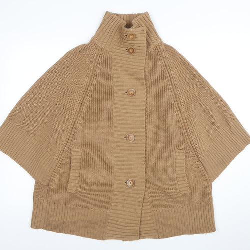 Frost French Women’s Beige Wool Blend Cape Jumper S