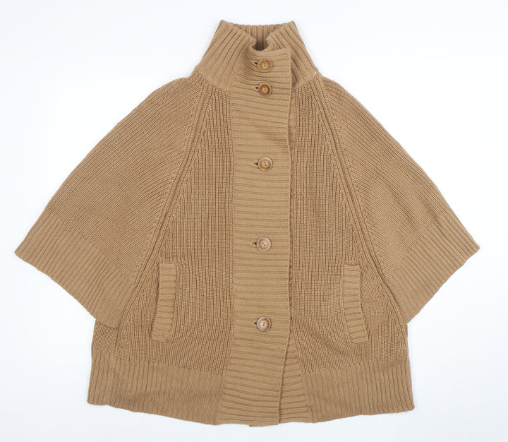 Frost French Women’s Beige Wool Blend Cape Jumper S