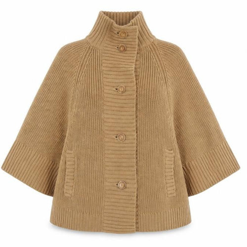 Frost French Women’s Beige Wool Blend Cape Jumper S