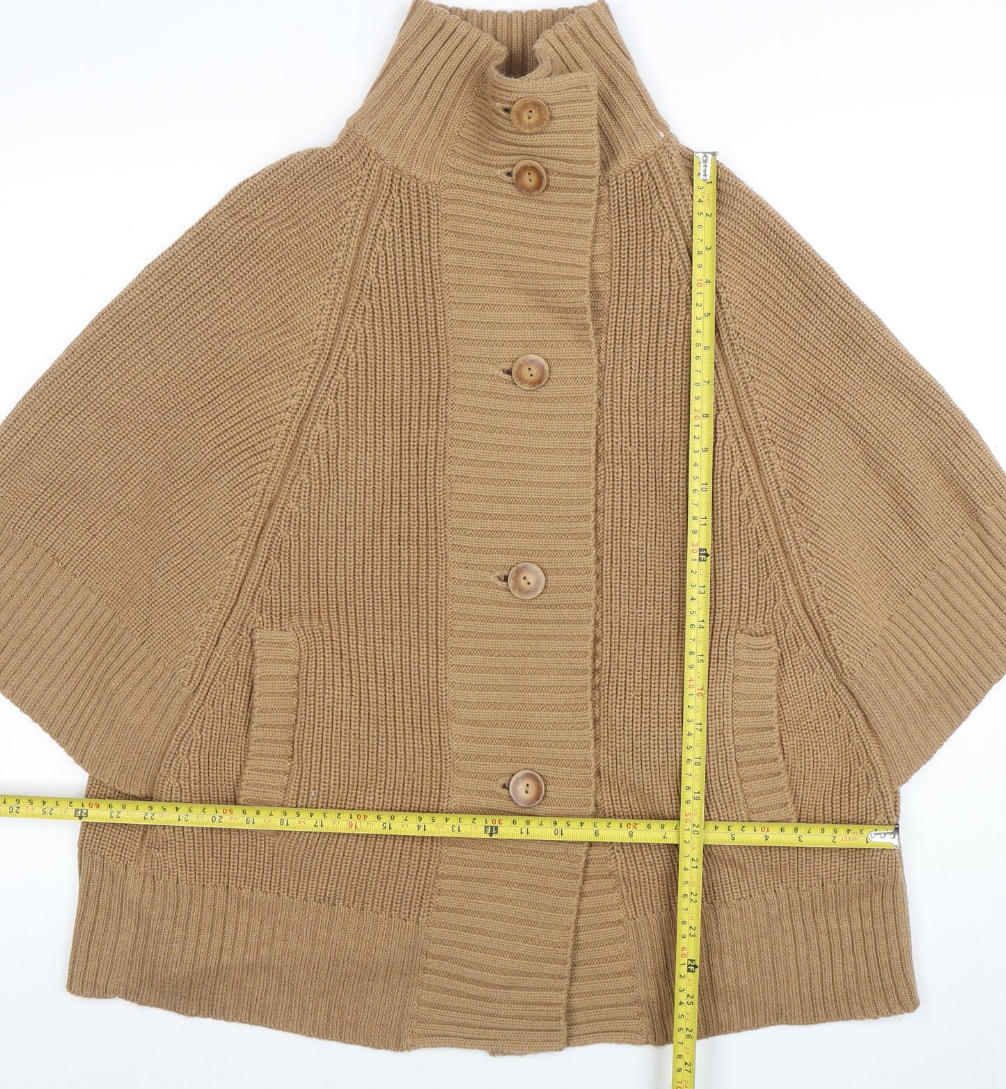 Frost French Women’s Beige Wool Blend Cape Jumper S