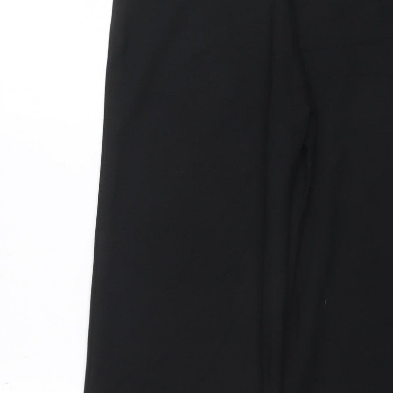 Marks and Spencer Women's Black Size 12 Regular Straight Trousers