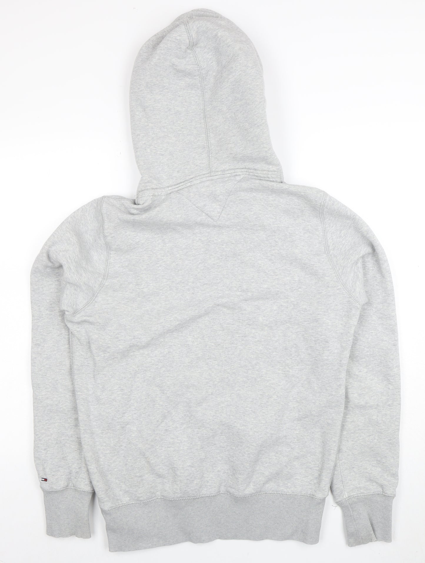 Tommy Hilfiger Men's Grey Pullover Hoodie Medium Logo Sports Fleece