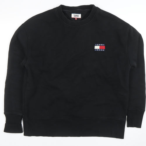 Tommy Jeans Men's Black XL Crew Neck Pullover Sweatshirt