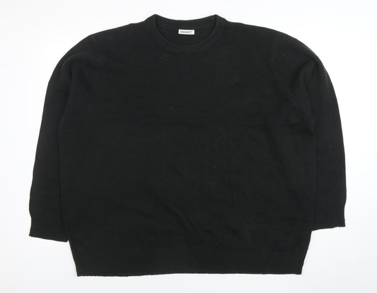 Damart Men's Black 2XL Crew Neck Acrylic Knit Jumper