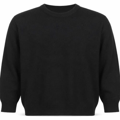 Damart Men's Black 2XL Crew Neck Acrylic Knit Jumper