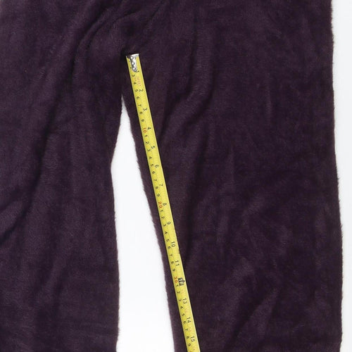 Marks and Spencer Women Purple Fleece Lounge Pants M