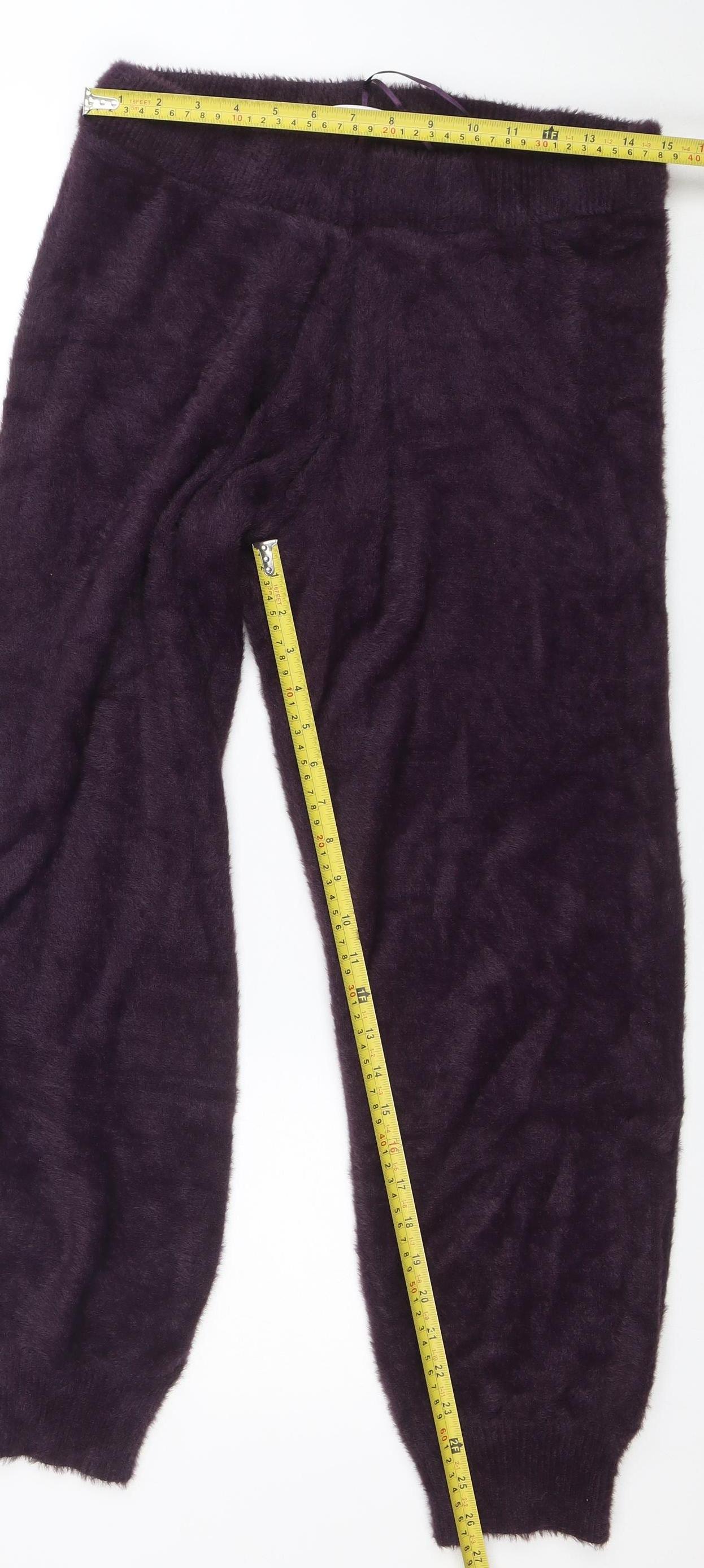 Marks and Spencer Women Purple Fleece Lounge Pants M