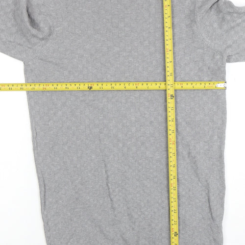 Ben Sherman Men's Grey Cotton Crew Neck Pullover Jumper Size S