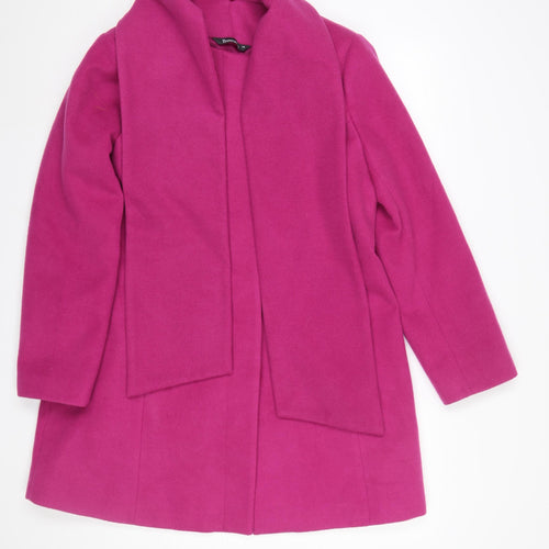 Bonmarché Women’s Pink Mid-Length Overcoat Size 16 Lined