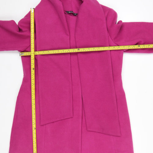 Bonmarché Women’s Pink Mid-Length Overcoat Size 16 Lined