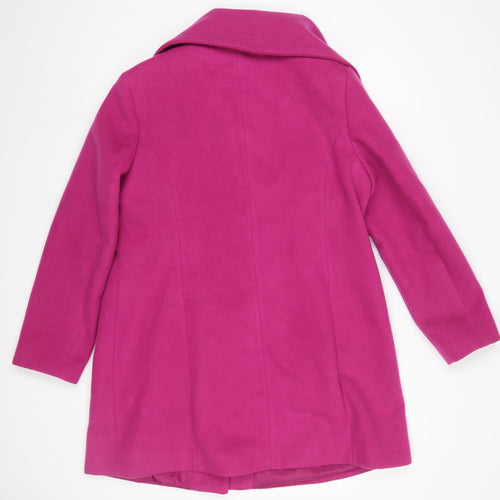 Bonmarché Women’s Pink Mid-Length Overcoat Size 16 Lined
