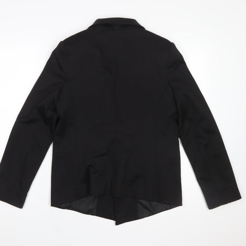 Wallis Women's Black Classic Blazer UK 12 Tailored Single Breasted Jacket