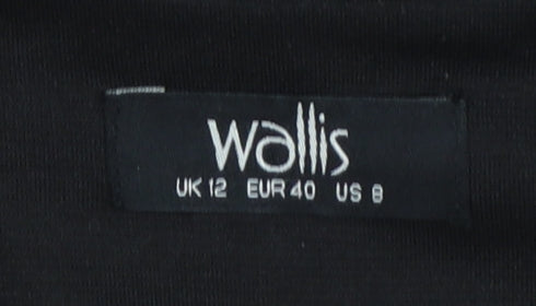 Wallis Women's Black Classic Blazer UK 12 Tailored Single Breasted Jacket