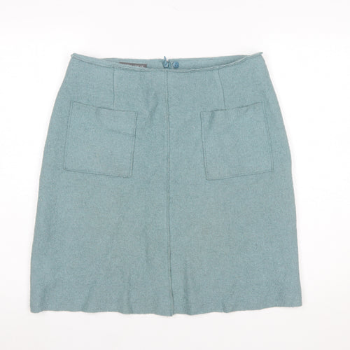 Laura Ashley Women’s Green Wool Blend Pencil Skirt Size 12