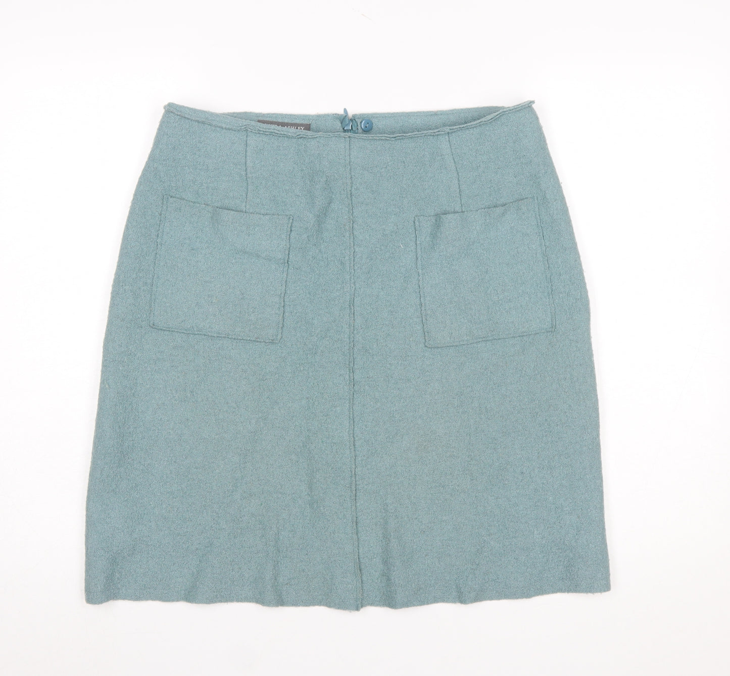 Laura Ashley Women’s Green Wool Blend Pencil Skirt Size 12