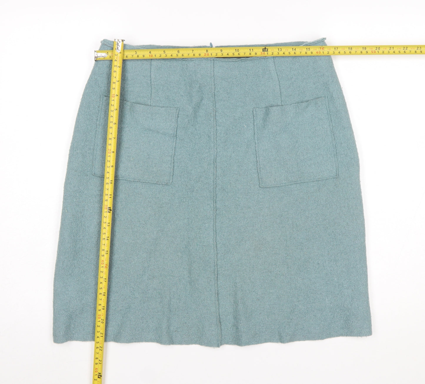 Laura Ashley Women’s Green Wool Blend Pencil Skirt Size 12
