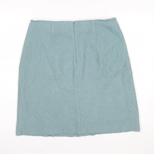 Laura Ashley Women’s Green Wool Blend Pencil Skirt Size 12