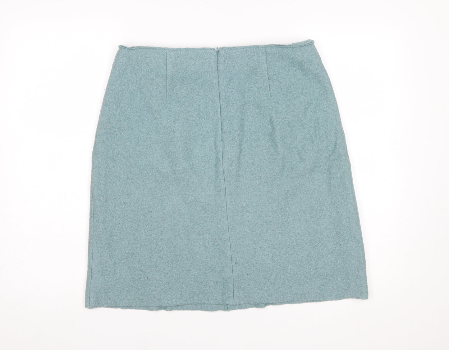 Laura Ashley Women’s Green Wool Blend Pencil Skirt Size 12