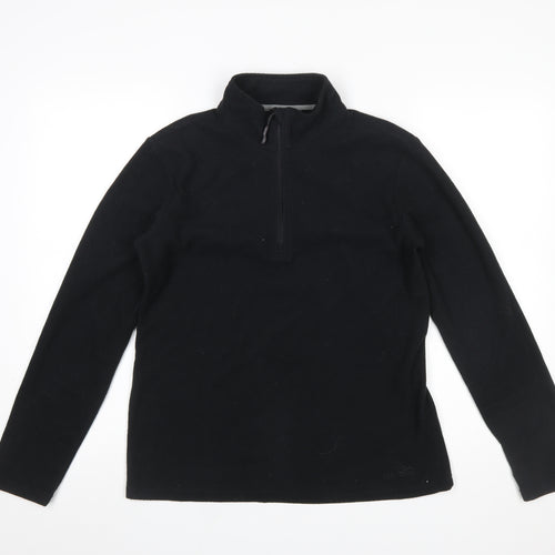 Peter Storm Women's Black Fleece 1/2 Zip Pullover Sweatshirt Size 14