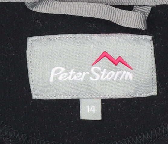 Peter Storm Women's Black Fleece 1/2 Zip Pullover Sweatshirt Size 14