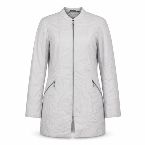 Marks and Spencer Women’s Grey Linen Blend Long Zip Coat UK 12