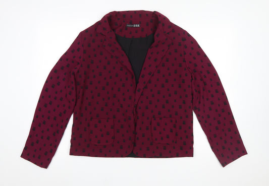 Atmosphere Women’s Red Animal Print Polyester Blazer Size 14