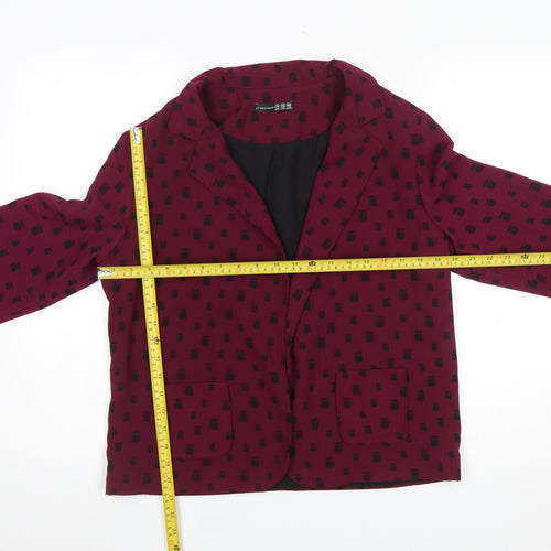 Atmosphere Women’s Red Animal Print Polyester Blazer Size 14