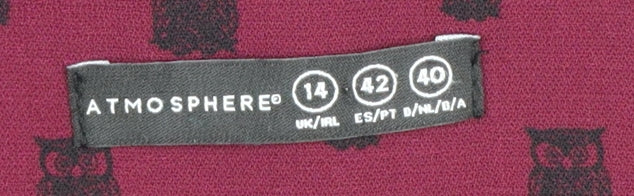 Atmosphere Women’s Red Animal Print Polyester Blazer Size 14