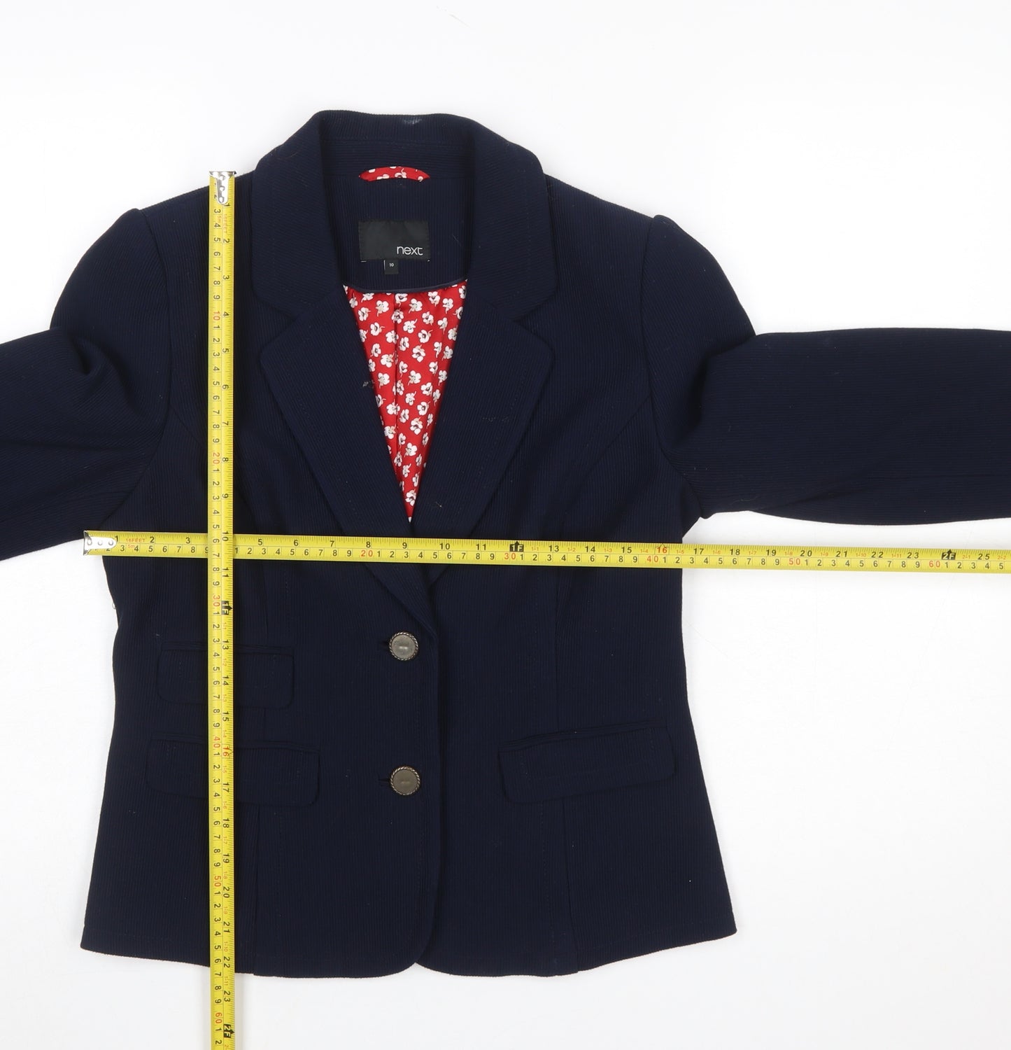 Next Women's Blue Classic Tailored Blazer Size 10