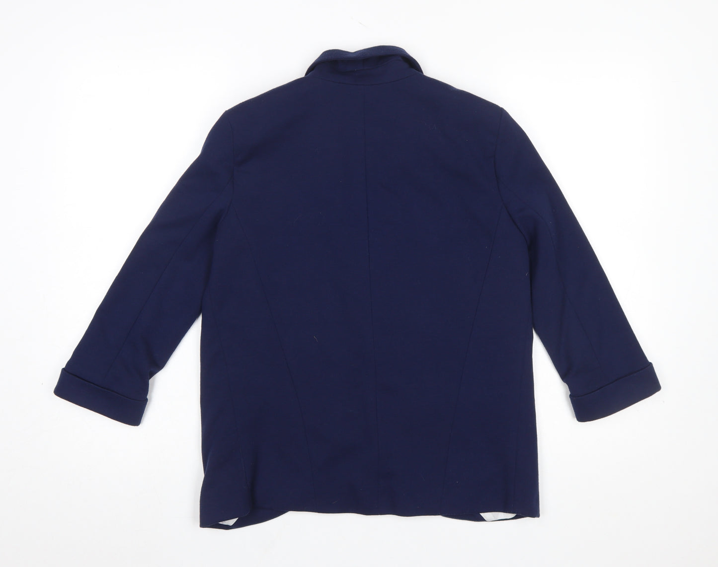 Topshop Women Blue Regular Fit Notch Lapel Blazer Size 10