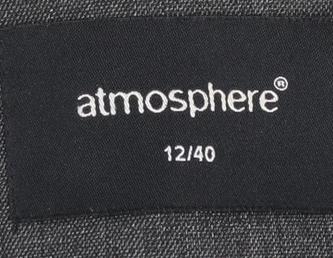 Atmosphere Women's Grey Belted Blazer Size 12 Tailored Work Jacket