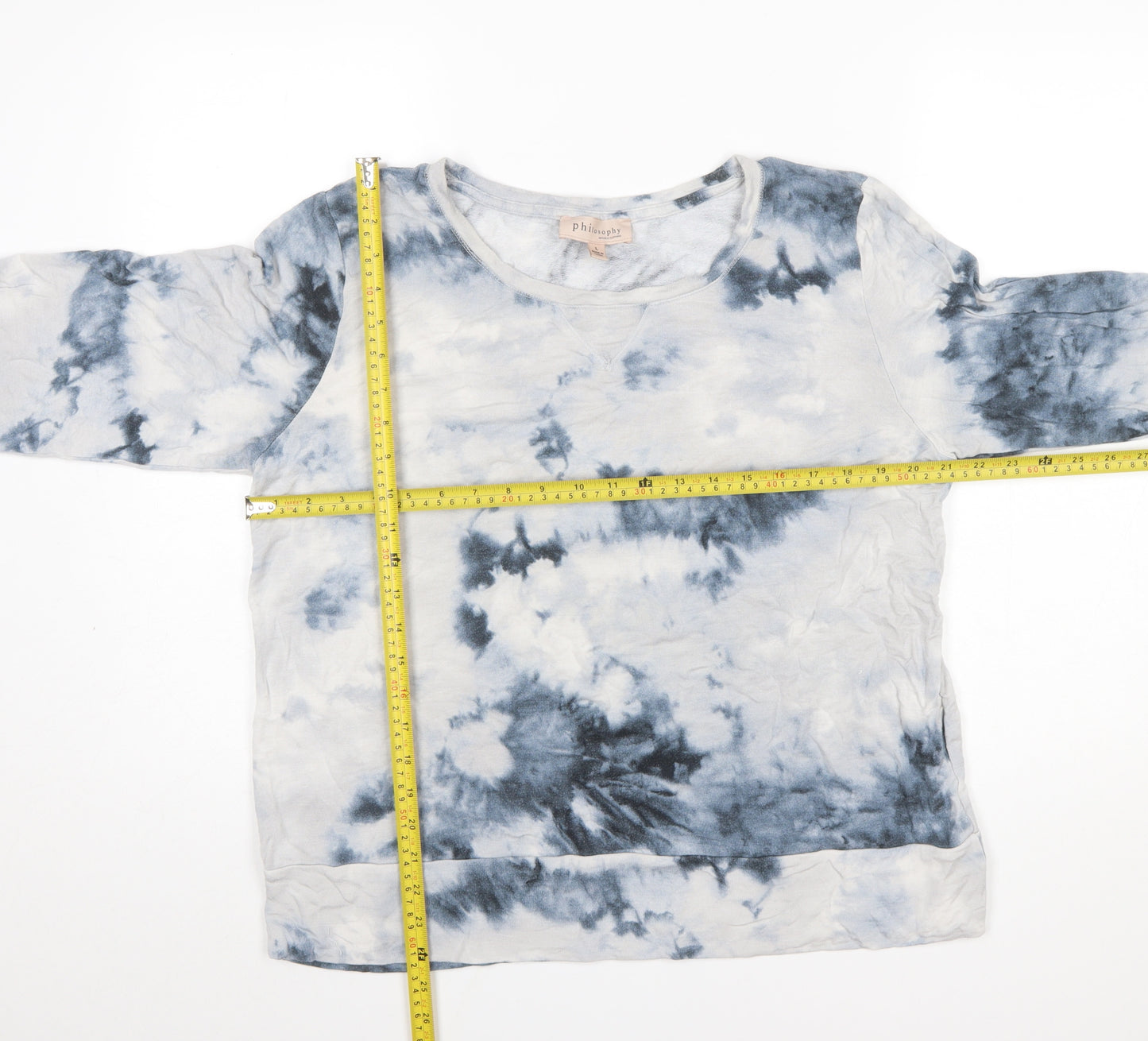 Philosophy Republic Clothing Womens Multicoloured Tie-Dye Long Sleeve Top L