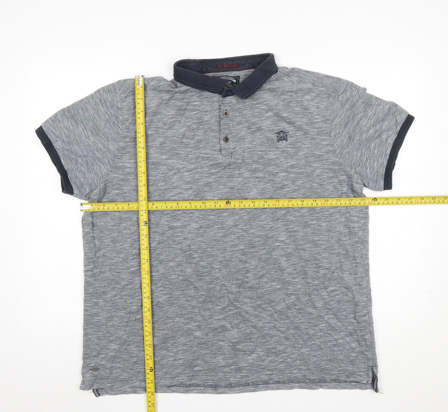 Kensington Eastside Men’s Grey 2XL Polo Shirt Classic Casual