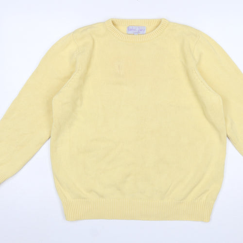 Rachel Lacey Womens Yellow Cotton Crew Neck Jumper Size 16